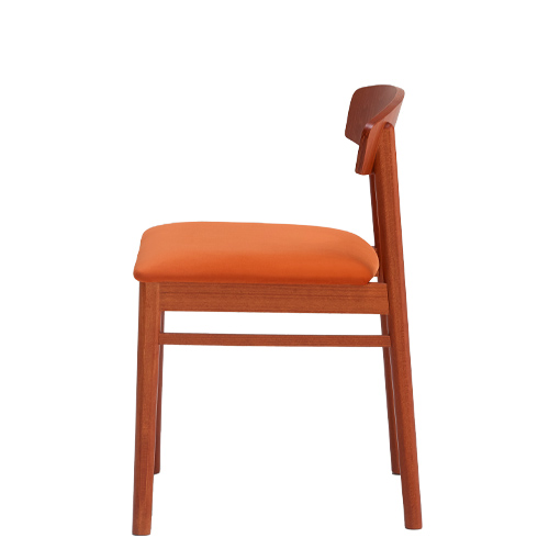 Silla para restaurantes estructura en madera de haya con asiento tapizado