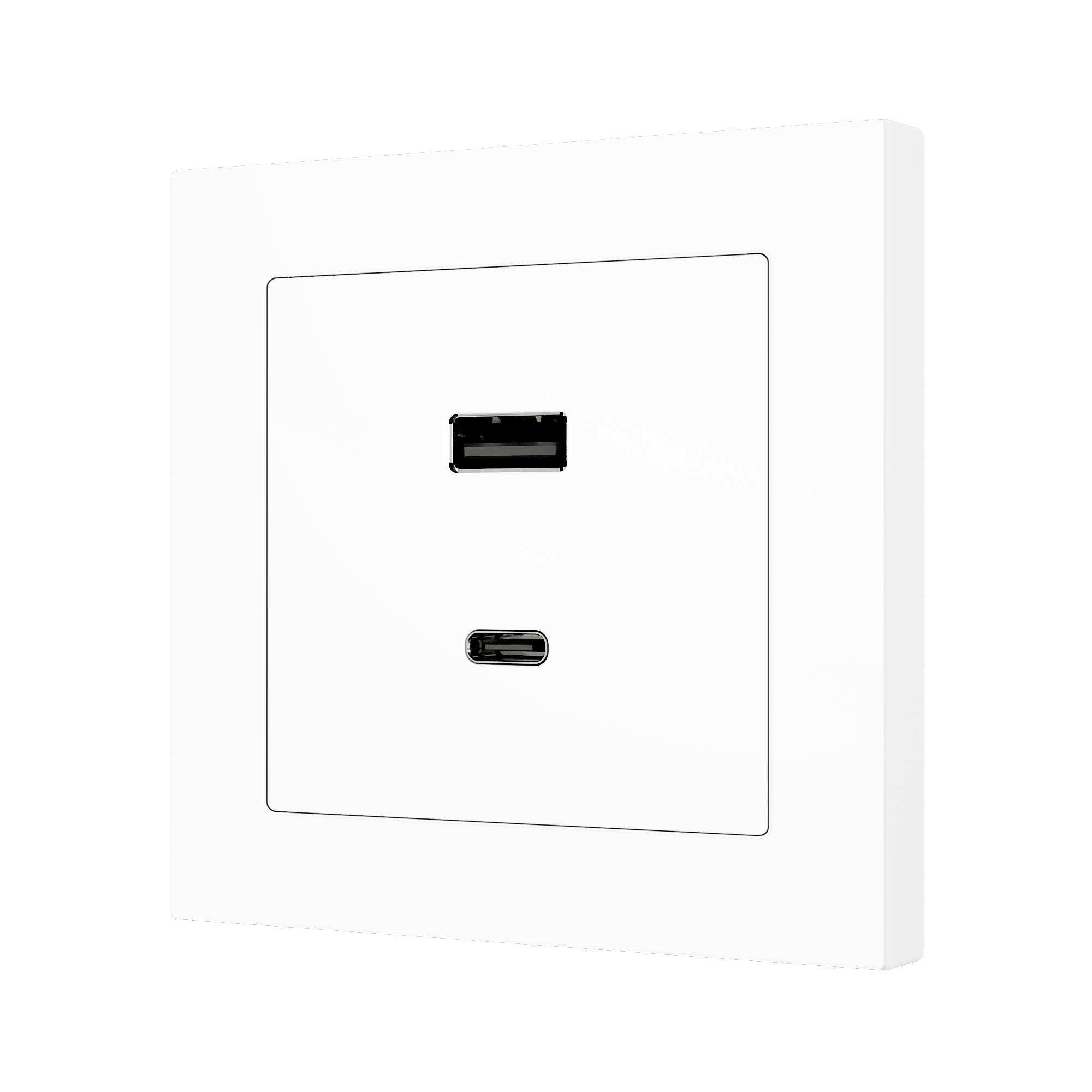 ZS55 – Cargador USB C+A Cargador USB doble C+A 5 V / 3.5 A (55 x 55 mm)