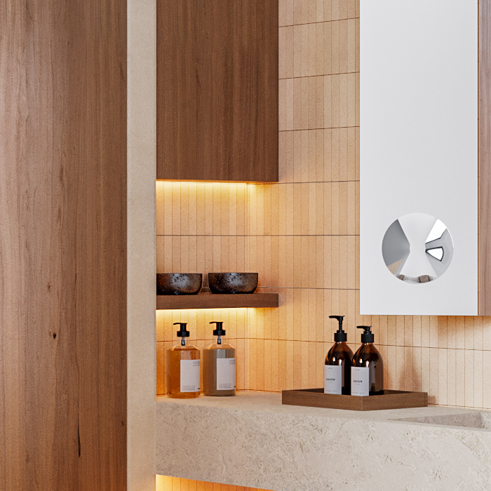 estante alto baño