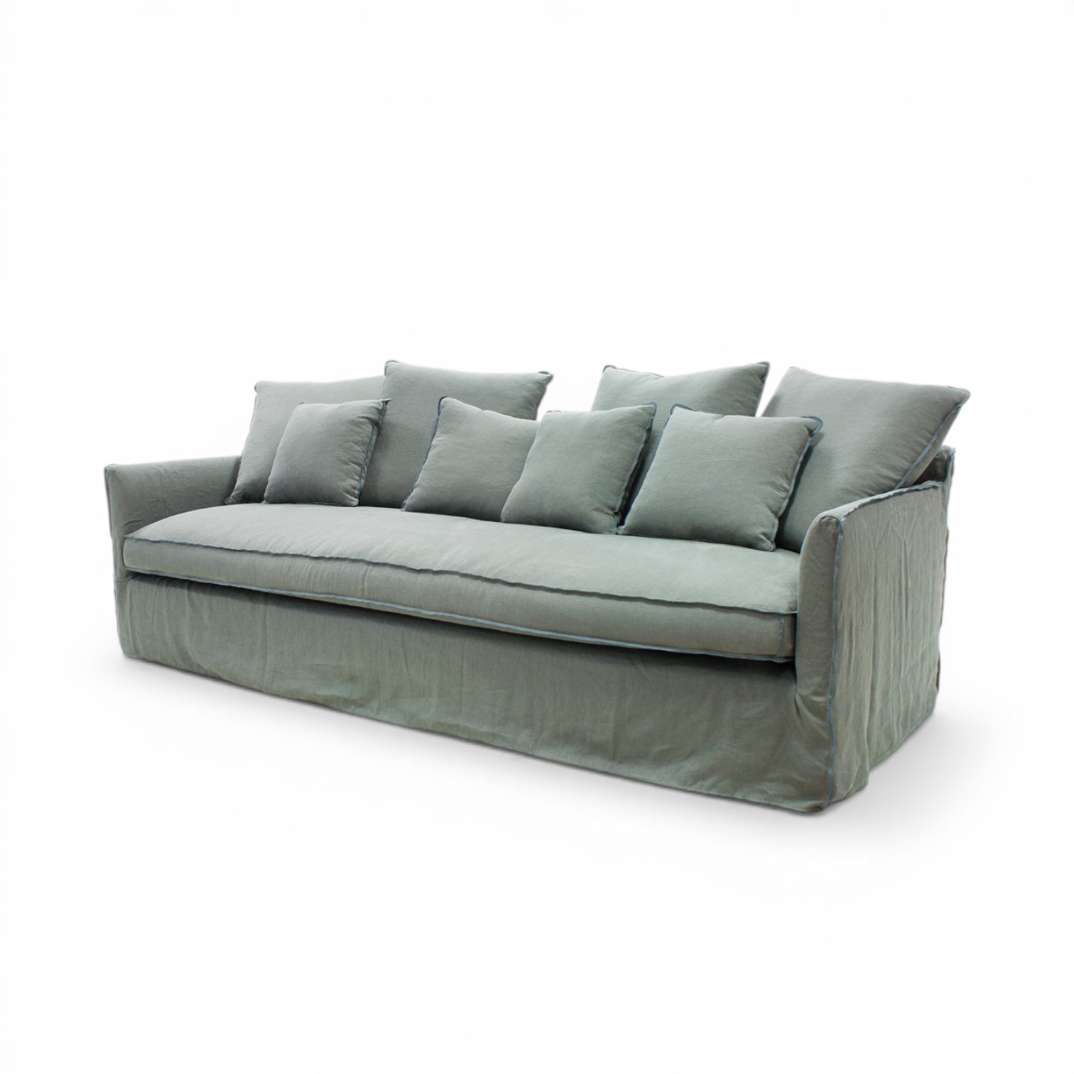 Sofá Tamarindo de Crearte Collections desenfundable en lino premium de estilo mediterráneo.