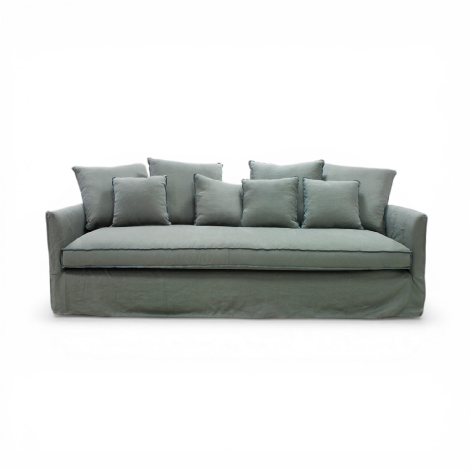 Sofá Tamarindo de Crearte Collections desenfundable en lino premium de estilo mediterráneo.