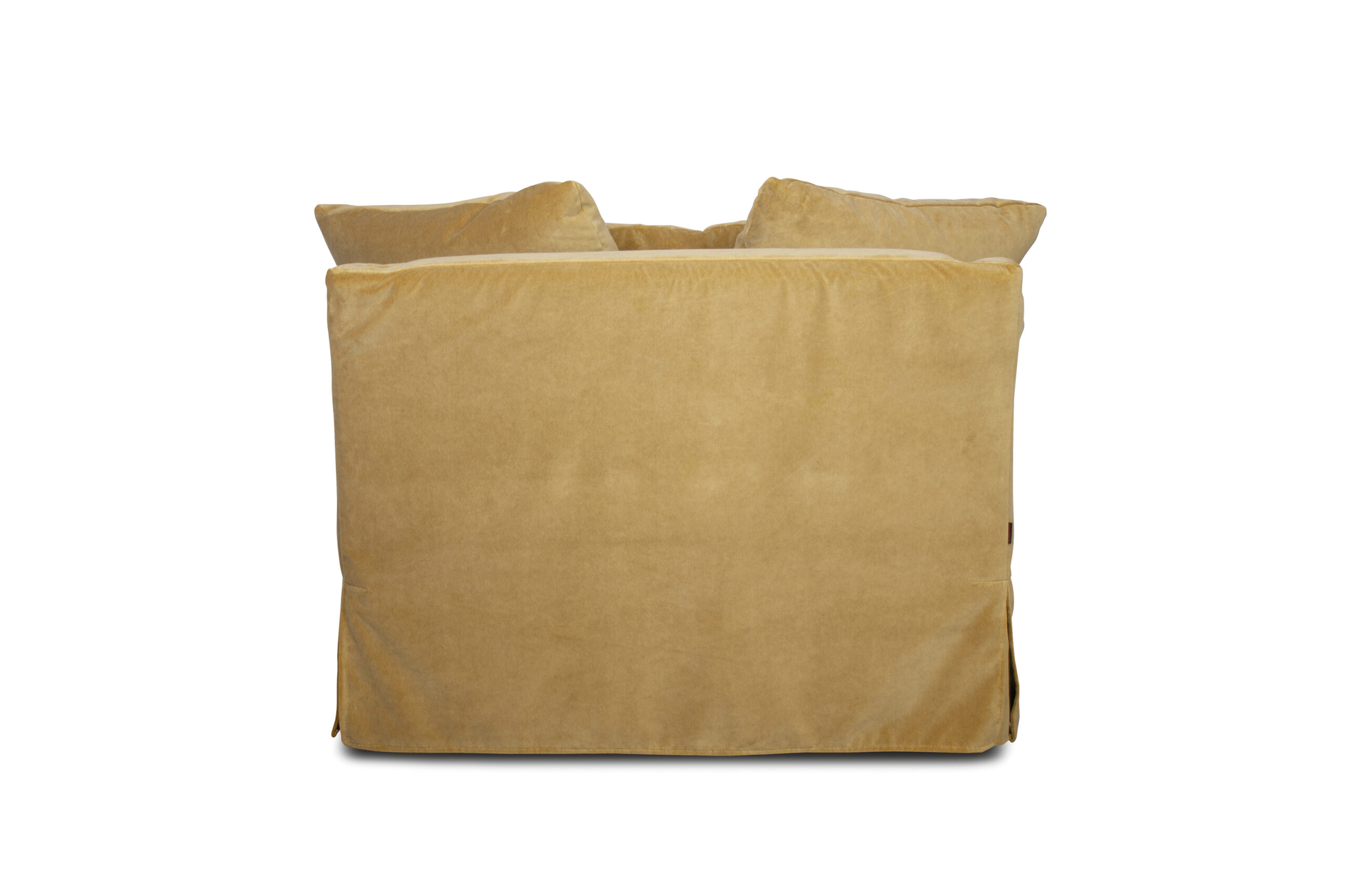 Sillón desenfundable de terciopelo dorado Ascot de Crearte Collections
