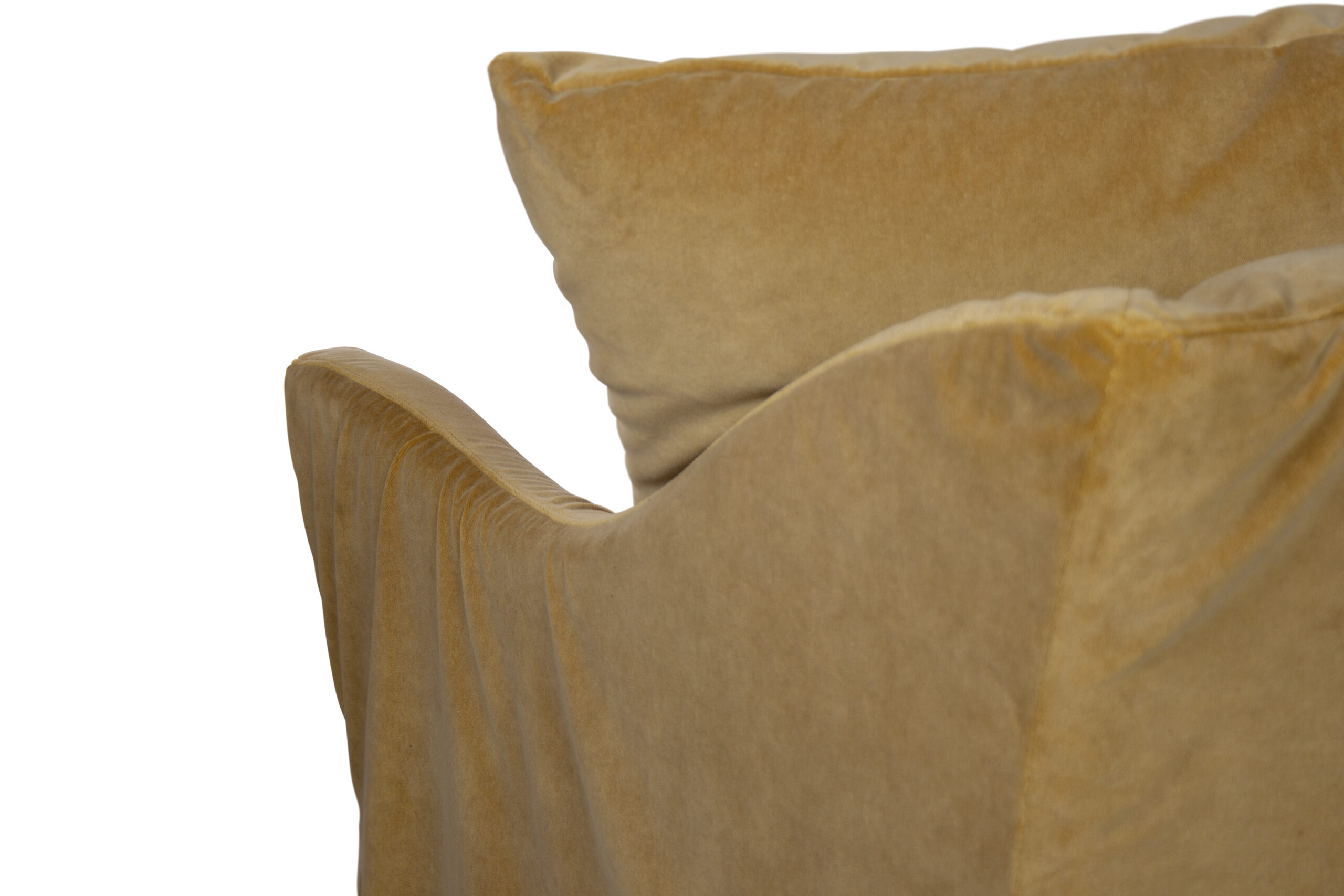 Sillón desenfundable de terciopelo dorado Ascot de Crearte Collections